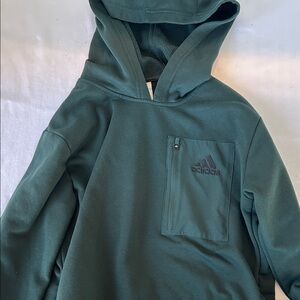 Adidas Men Small Dark Green Hoodie Jacket